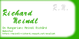 richard meindl business card